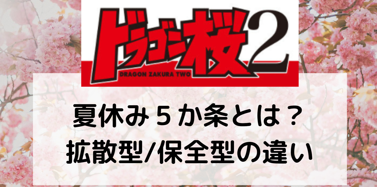 ドラゴン桜 夏休み5か条とは 拡散型 保全型のタイプ別勉強方法を解説 ドラマ第8話登場